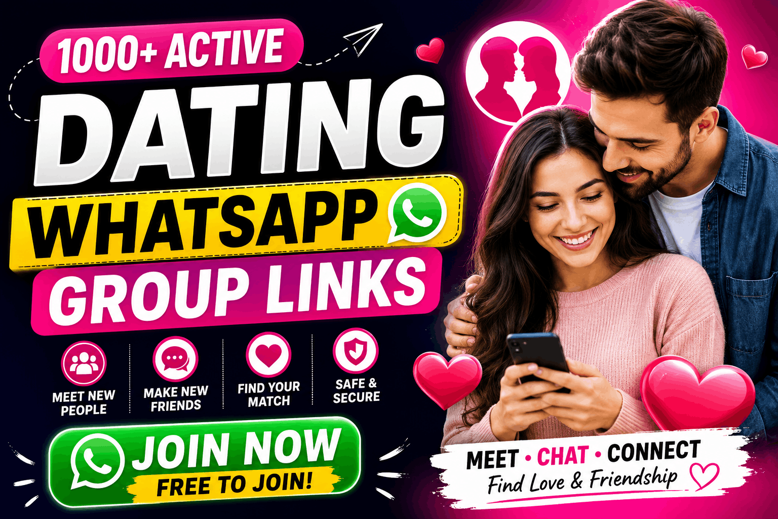 Best Dating WhatsApp Group Links | Free to Join