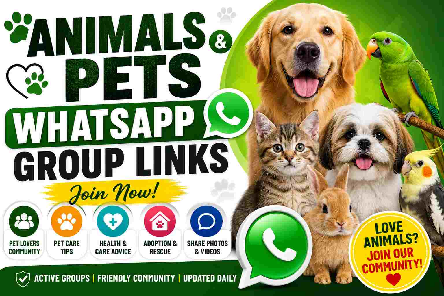 Worldwide Animals and Pets WhatsApp Group Links