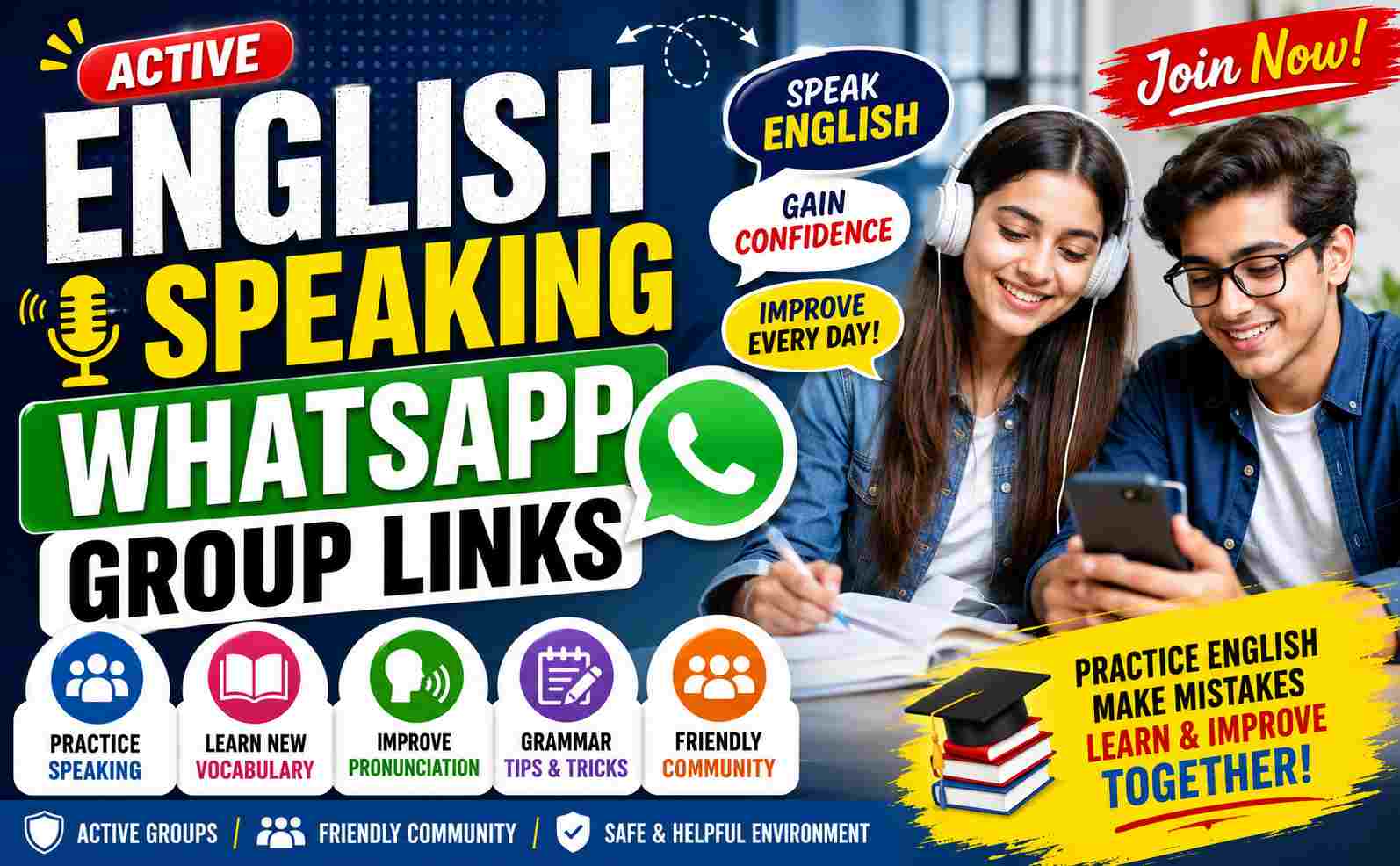 Best English Speaking WhatsApp Group Links (Updated Daily)
