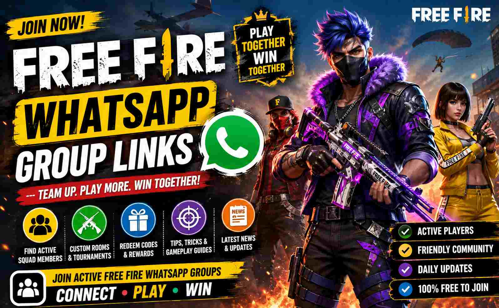 Latest Free Fire WhatsApp Group Links